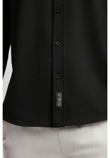 Lee Cooper Joles Erkek Uzun Kol Örme Gömlek-19773 Siyah