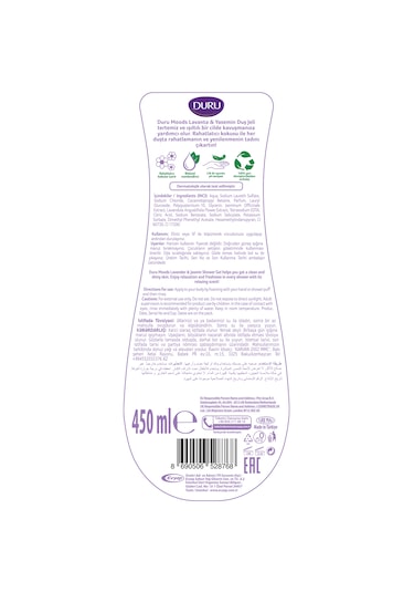 Duru Moods Lavanta Yasemin Duş Jeli 4 x 450 ML