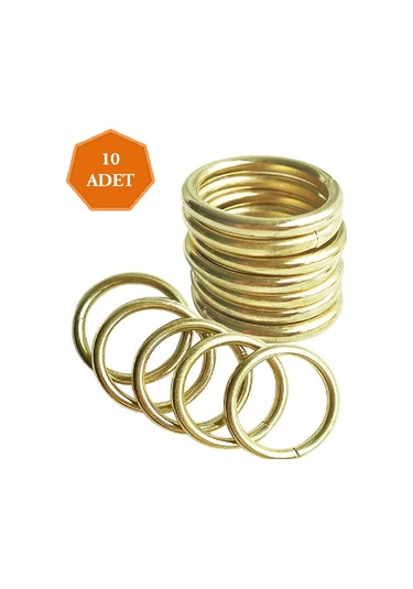Metal Halka 12'numara Yuvarlak Paslanmaz Kaplamalı 10 Adet