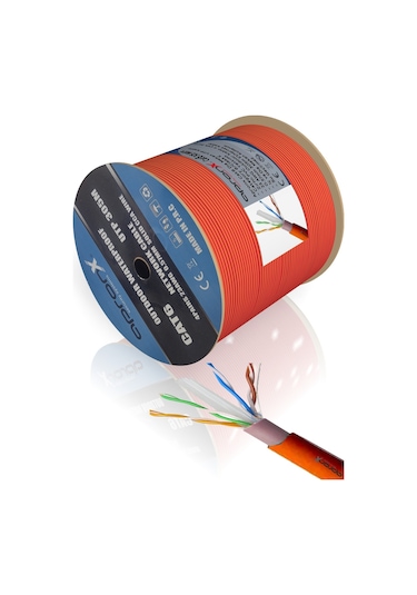 Apronx Cat6 23AWG 305 Metre Outdoor 0.57 MM Turuncu Network Kablo