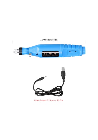 Singree Usb Şarjlı Mini El Taşlama Makinesi - 6 Taşlama Uçlu, Hız Ayarlı Manikür Aleti