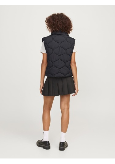 Jack & Jones Kadın Düz Renk Kolsuz Yelek - Sena Black Siyah