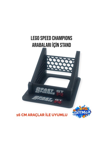 Speed Champions Standı Araç Sergileme Aparatı Model Vitrin Standı - Siyah