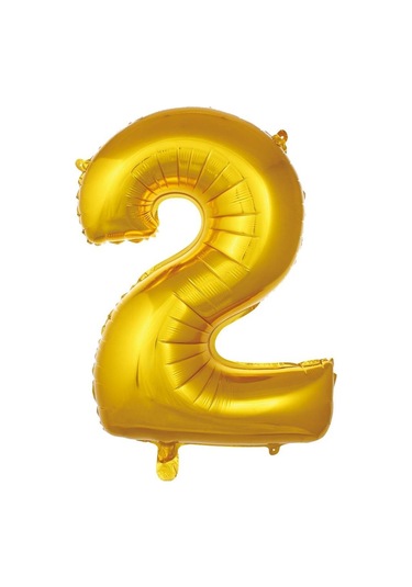 Folyo Balon Rakam Gold Renk 34 Inc 76 Cm Helyum Uyumlu 2