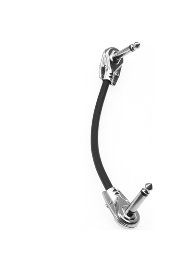 Geeksen Gitar Efekt Pedal Kablo Teli Düz Yama Kablosu Kordonu 6.35mm Dik Açılı Gözleme Tasarımı 15cm