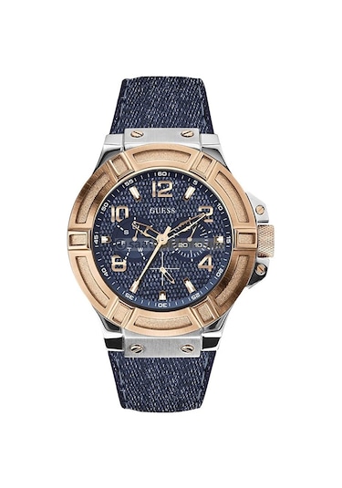 Guess W0040g6 Mavi Kot Yüzeyli Kordon