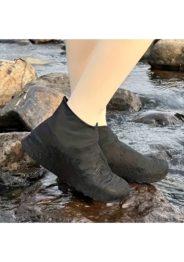 Willowhaven 5 Pairs Mixed Colors Su Geçirmez Lateks Ayakkabı Kılıfları Erkek Ve Kadın İçin Kalın Kaymaz Dayanıklı Altın