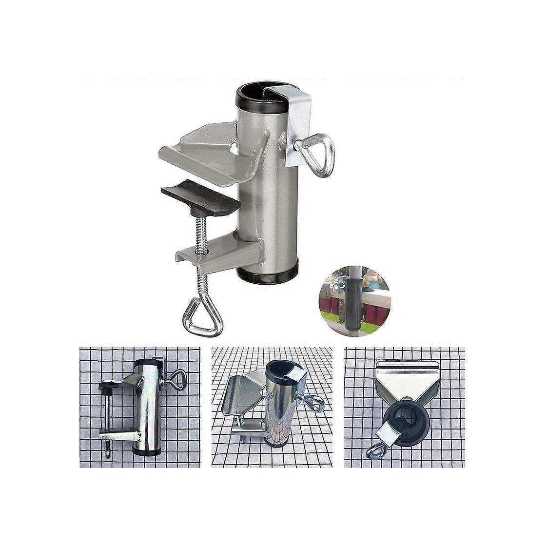 Masa Şemsiye Standı Aksesuarları, Balkon Masa Şemsiye Standı, Balkon Korkuluğu Metal Şemsiye Standı Şemsiye Klipsi Çok Renkli