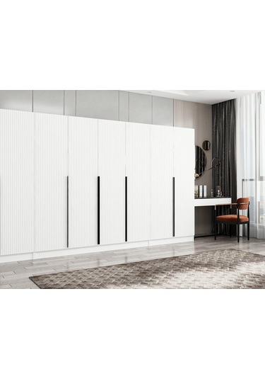 Kale Plus 8 Mebran Kapaklı 2ç Dolap Beyaz Mebran 190cm Beyaz
