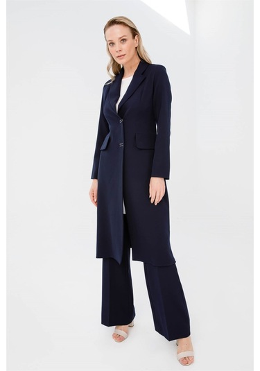 Erkek Ve Şal Yakalı Ceketli Takım Lacivert-lacivert Lacivert