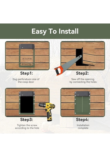 Otomatik Tavuk Kümesi Kapı Açacağı Akülü Işık Algılama Kontrolü Su Geçirmez Pet Red Unmarked