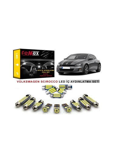 Femex Volkswagen Scirocco Led İç Aydınlatma Ampul Seti Femex Parlak Bey