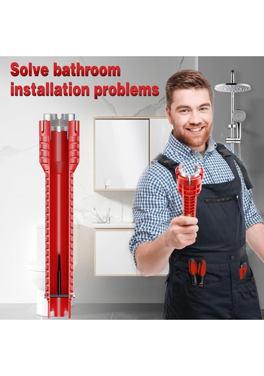 Wezone 14-in-1 Ev Tesisatı Alet Seti - Mutfak Ve Banyo Musluk, Boru Montajı Ve Çıkarma İşleri İçin Çok Fonksiyonlu Anahtar Diğer