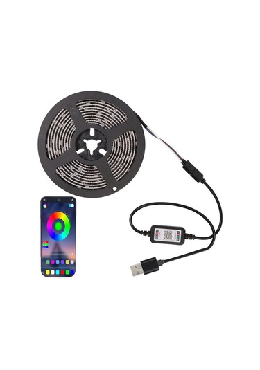 Usb Led Şeritler Bluetooth Uyumlu 5050 Rgb Ir Kontrol Led Duvar Chambre Esnek Lamba Bant Diyot Odası Tv Arka Plan Işıkları 3m