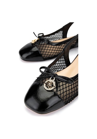 Tamer Tanca Kadın Deri & Tekstil Siyah Rugan Babet Ayakkabı 1036 7449 Bn Ayk Y25 Sıyah Rgn Siyah Rugan