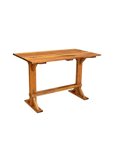 Ahşap Bahçe Masası Yemek Masası 110x63 Cm Kahverengi