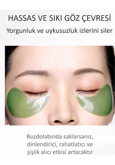 Bioaqua Yeşil Turmalin Kristal Kolajen Sıkılaştırıcı Göz Maskeler