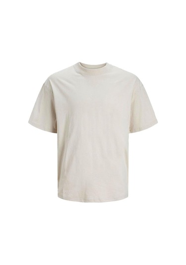 Jack&jones Jcocollectıve Erkek T-shirt 12251865-moonbeam Bej-bej