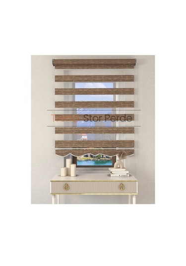 Antrasit Etek Dilimli Zebra Stor Güneşlik Perde Koyu Gri