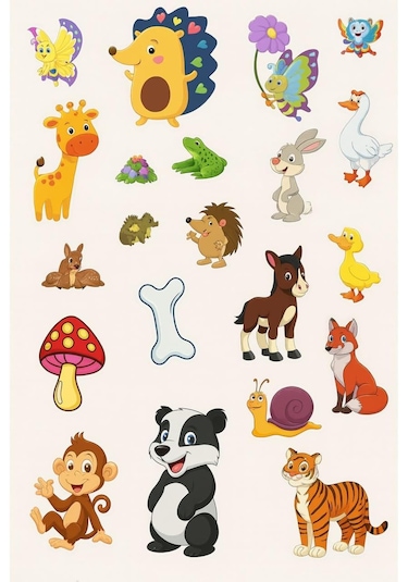 Sticker Kitabım Hayvanlar 60 Renkli Çıkartma İle Eğitici Etkinlik Kitabı