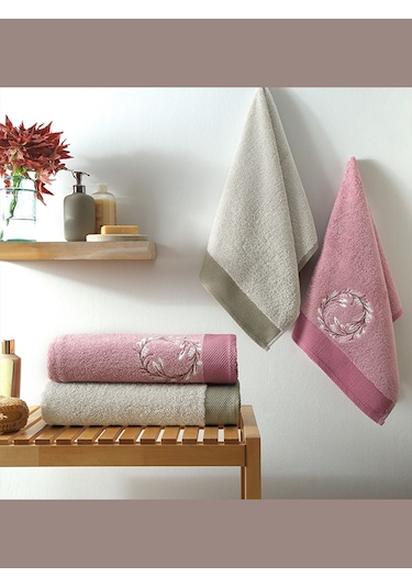 Taç Pamuk Hamam Seti Lei Rose-Taş Gül
