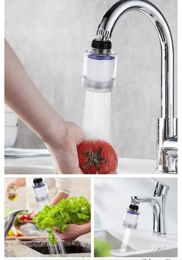 Mintev Su Tasarruflu Ve Kireç Önleyici Filtreli 360 Derece Döner Musluk Başlığı