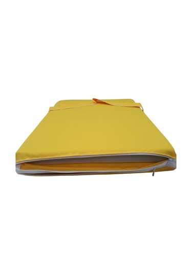 Mirzade Standart Fermuarlı Şezlong Minderi Su Geçirmez Kumaş-sarı