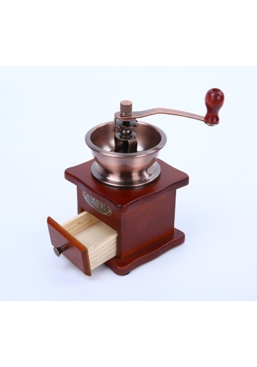 Shineyee Ahşap Gövde Manuel Kahve Değirmeni Evde Kahve Fıstıkları, Baharat Ve Otlar İçin Uygun, İtalyan Tarzı Kompakt Tasarım Diğer