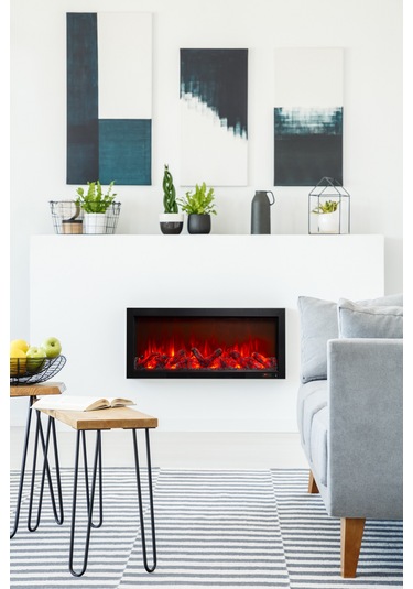 Alaz Efekt Elektrikli Şömine Wifi Ses Efektli 130 Cm 1800 W Yerli Üretim