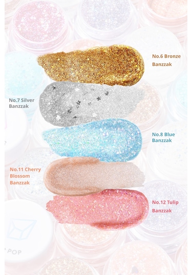 Twinkle Pop Çok Amaçlı Kullanım İçin Yoğun Sim Içerikli Jel Jellyglitter 6 Bronze Banzzak