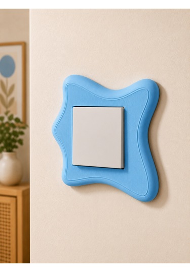 Modern Dekoratif Anahtar Çerçevesi Dalgalı Işık Düğmesi Süsü Minimal Ev Dekoru 75277996