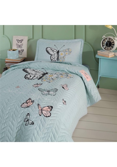 Clasy Ranforce Yatak Örtüsü Tek Kişilik Daisy Love V1 Mint