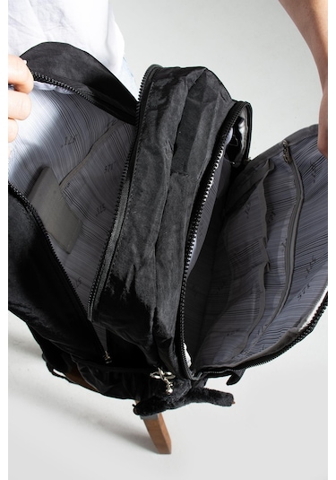 Ultra Hafif Çok Cepli Su Geçirmez Sırt Çantası Unisex Siyah Model: 571-1k - Siyah