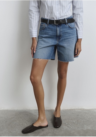 Mavi - Lidia Real Blue Puslu Koyu Mavi Jean Şort 1410145-89744 Koyu Mavi