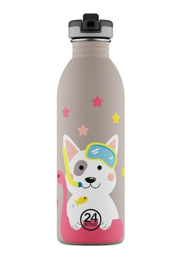 Kids Bottle Lucky Dog Paslanmaz Çelik Çocuk Su Matarası 500 Ml Renkli
