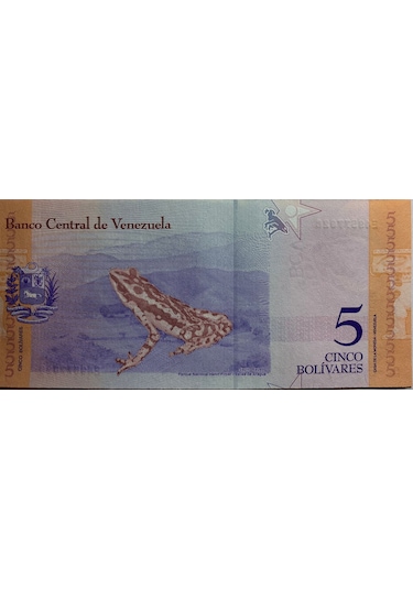 Emir Collectıon Venezuela 2018 Yılı 5 Bolivares Çil Unc Koleksiyon Para