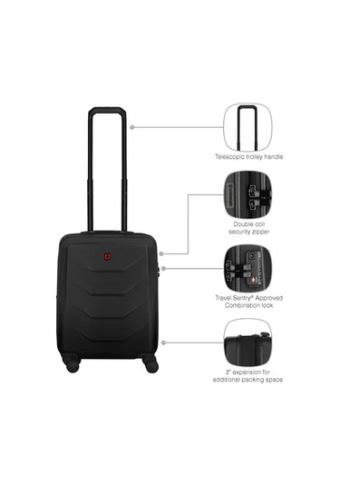 Wenger Prymo Kabin Boy Valiz, Siyah Çok Renkli