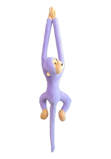 Sevimli Peluş Maymun Oyuncak , Elleri Yapışabilen 70 Cm Lila