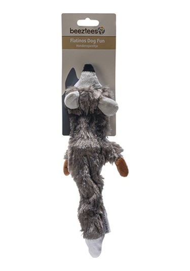 Beeztees Köpek Oyuncağı, Sesli, Tilki, Peluş, Gri, 30x13x2,5cm