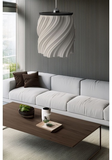 Modern Sarkıt Tekli Avize Krema Serisi 23x27 Cm Salon Mutfak Oturma Odası Cafe Bar Çok Renkli