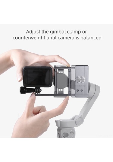 Ranyeek Gopro 8/9 Ve Djı Osmo Action İçin Alüminyum Allyumunlu Spor Kamera Adaptörü Om4-q9417 Gümüş