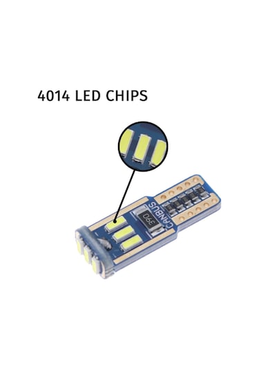Dekoratif Led Ampul T10-15smd 4014 Canbus 12v Çift Beyaz