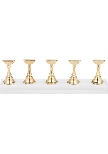 Shineyee Şeffaf Akrilik Tırnak Tutucu - 5 Pratik Tabanlı Manyetik Manikür Standı