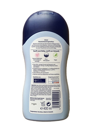 Bübchen Yenidoğan Hassas Ciltler İçin Göz Yakmayan Şampuan & Duş Kremi 400 Ml