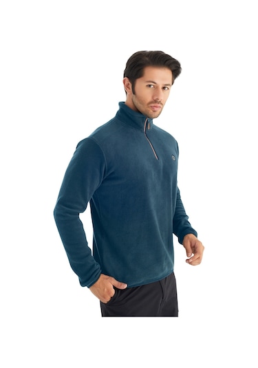 Crozwise Polar Yarım Fermuarlı Sweat Turkuaz Mavi 6036-11 Turkuaz