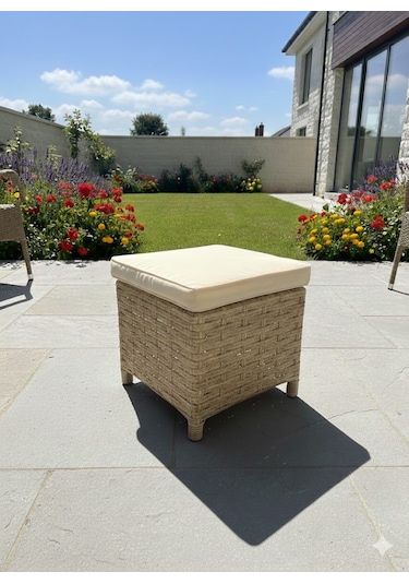 Liv Concept Çok Amaçlı Rattan Bahçe Pufu 40x40 Cm