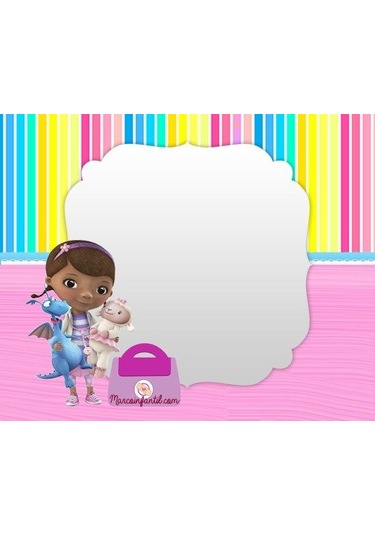 Dc Mcstuffins Yenilebilir Kağıda Resimli Pasta Dekoru Bas...