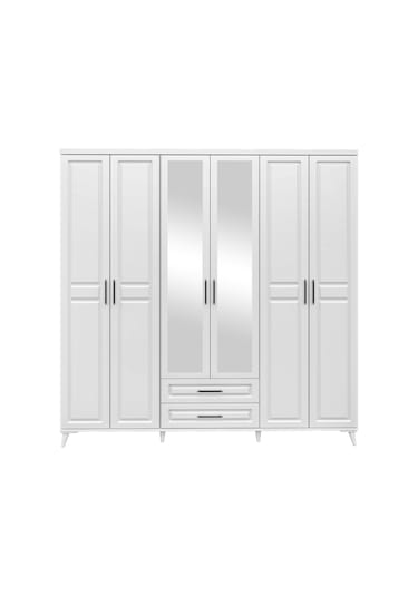 Gözde 6 Kapaklı Komple Mdf Beyaz Yatak Odası