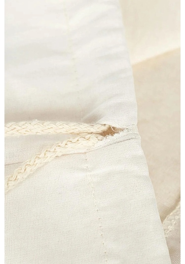 Rakerplus Tbons Özel Tasarım 35x40 Cm Unisex Ham Bez Büzgülü Sırt Ayakkabı Çantası Natural