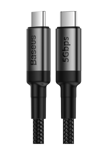 Gajeena Baseus Cafule Serisi Type-c Pd3.1 Gen1 60w 20v/3a 1m Veri Kablosu - Derin Gri Kasa + Siyah Kablolu Catklf-rg1
